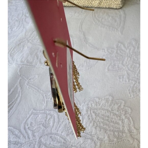 Isaac Mizrahi Goldtone Pink Reflective Umbrella Dangle Drop Earrings MSRP $38 - Picture 7 of 8